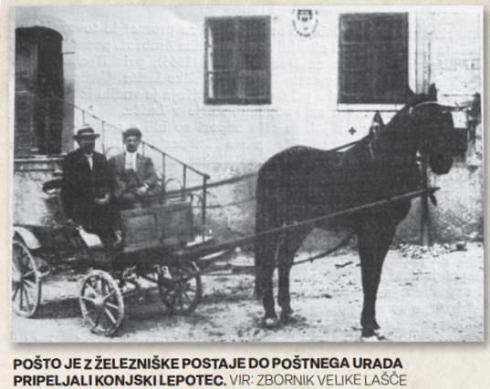 Konjski lepotec prevaža pošto iz železniške postaje do poštnega urada