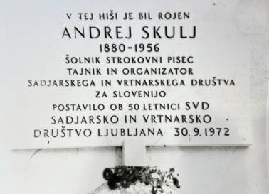 Trobla Velike Lašče | Spominska plošča Andrej Skulj