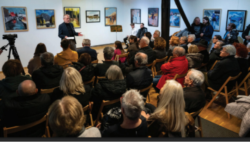 Odprtje samostojne razstave slikarja Pavleta Ščurka v Galeriji Skedenj na Trubarjevi domačiji